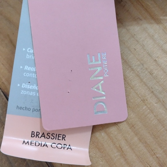 Diane Poitiere Black Strapless Push Up Bra Brassier Media Copa Size 34B NWT - Picture 7 of 9